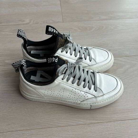 P448 White SoHo Sock Sneakers - Picture 1 of 10